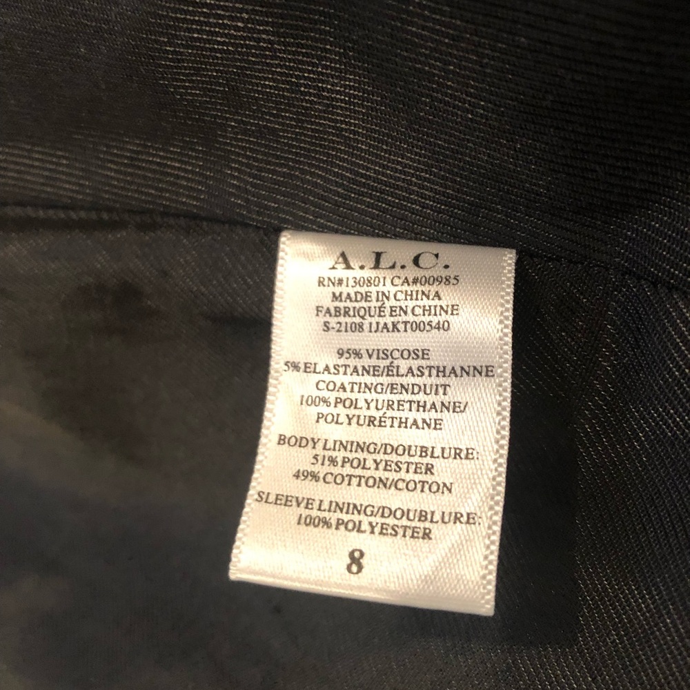 A.L.C. Dark Brown Faux Leather Jacket with Gold Accents - Picture 8 of 11